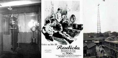 Radiola, la première station privée de radiodiffusion à Paris. 